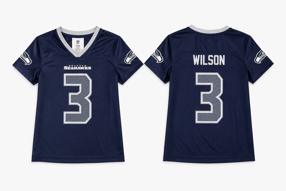 Seattle Seahawks Girls NFL Jersey #3 - Youth Fan Top - Picture 1 of 6